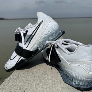 Nike Romaleos 4 Mens Sz 7 Eur 40 Weightlifting Shoes White Black CD3463-101